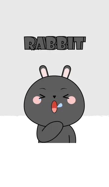 [LINE着せ替え] Sleepy Black Rabbit Theme (JP)の画像1