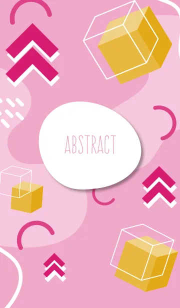 [LINE着せ替え] Abstract Geometric Kobi Pinkの画像1