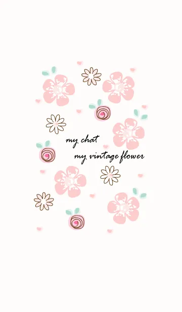 [LINE着せ替え] My chat my vintage flower 23の画像1