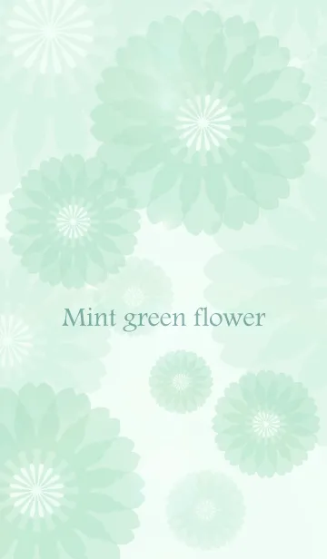 [LINE着せ替え] Mint green flowerの画像1