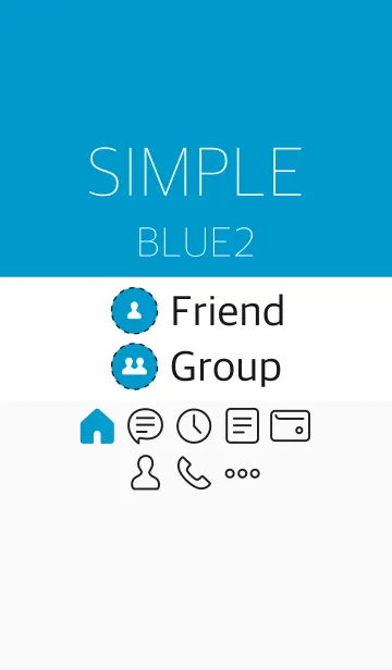 [LINE着せ替え] シンプル_ブルー2の画像1