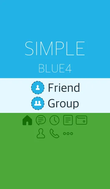 [LINE着せ替え] シンプル_ブルー4の画像1