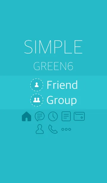 [LINE着せ替え] シンプル_グリーン6の画像1