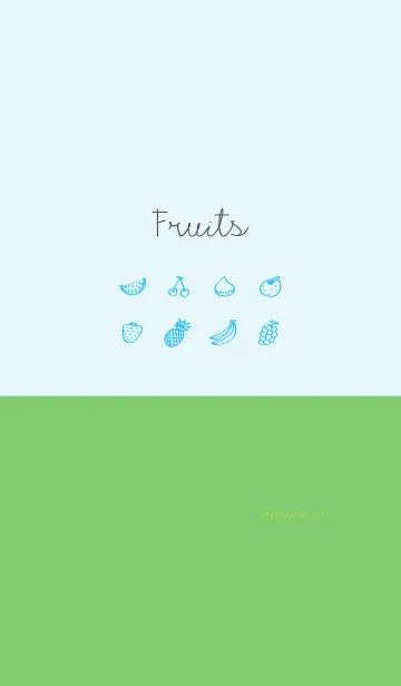 [LINE着せ替え] Fruits green blueの画像1