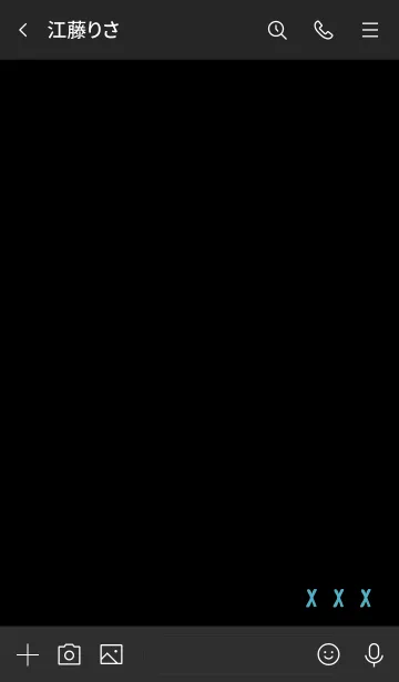 [LINE着せ替え] ブラック&ブルー xxxの画像3