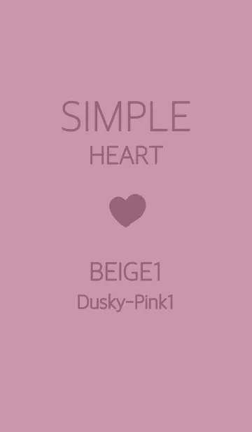 [LINE着せ替え] シンプルハート ベージュ1 くすみピンク1の画像1