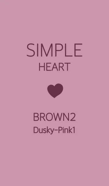 [LINE着せ替え] シンプルハート ブラウン2 くすみピンク1の画像1