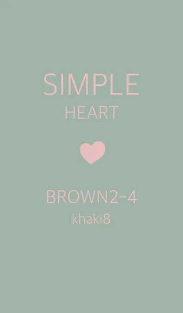 [LINE着せ替え] シンプルハート ブラウン2-4 カーキ8の画像1