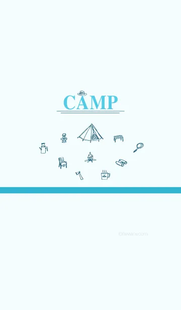 [LINE着せ替え] CAMP cyan blueの画像1