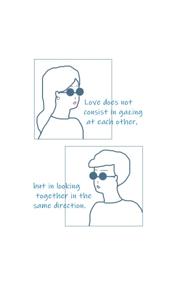 Sunglasses Boy and Girl /blueの着せ替えメイン画像