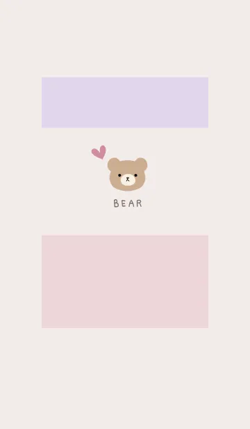 [LINE着せ替え] くまのワンポイント・パステルカラーの画像1