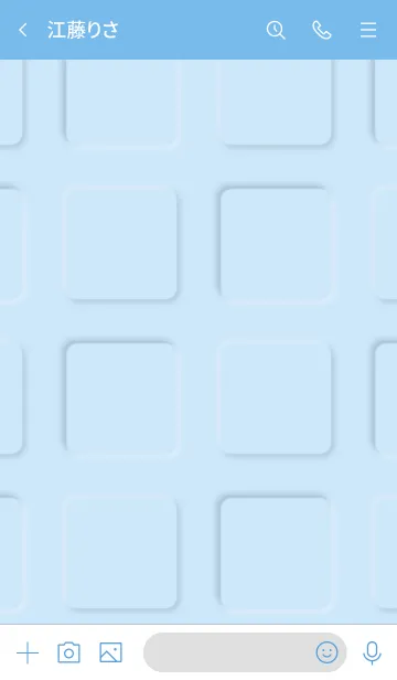 [LINE着せ替え] Neumorphism simple blueの画像3