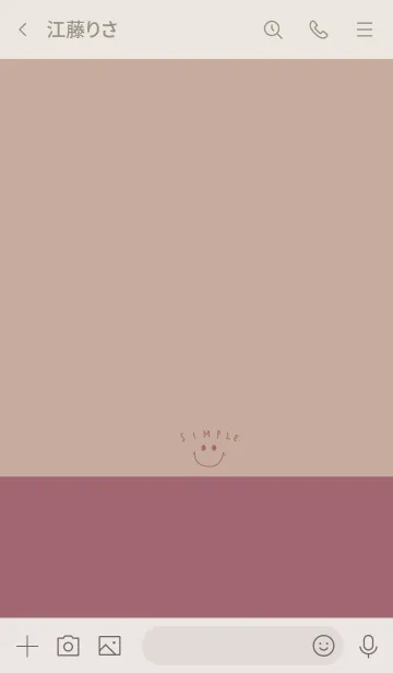 [LINE着せ替え] くすみピンクとベージュ。スマイル。の画像3