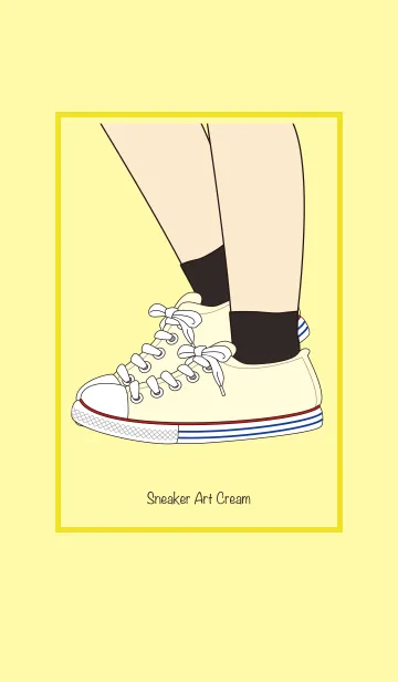 [LINE着せ替え] Sneaker Art Creamの画像1