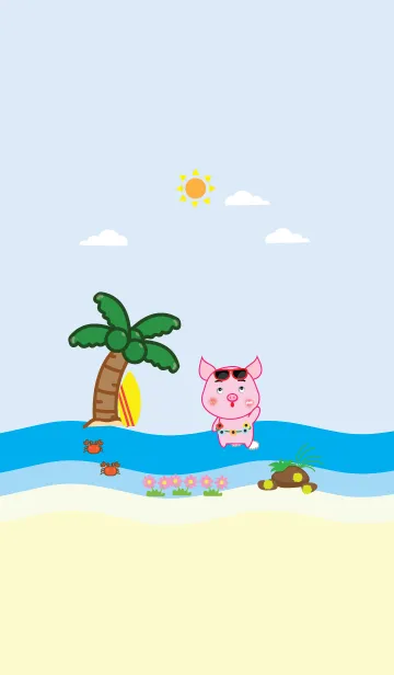 [LINE着せ替え] Simple sea pig theme (JP)の画像1