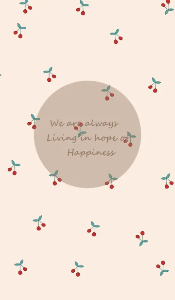 [LINE着せ替え] さくらんぼ / shellbeige brownの画像1