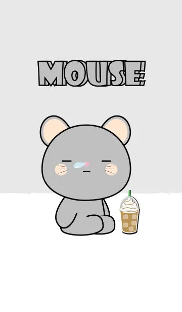 [LINE着せ替え] Sleepy Grey Mouse Theme (JP)の画像1