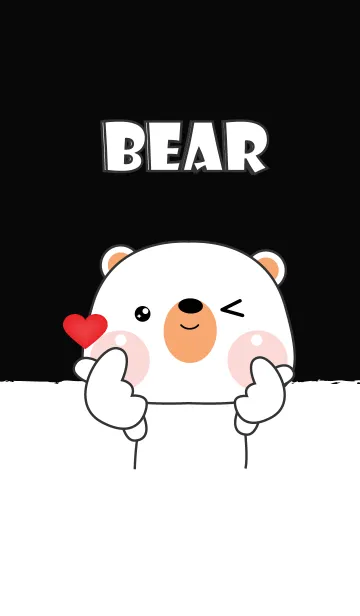 [LINE着せ替え] White Bear cutie Theme (JP)の画像1