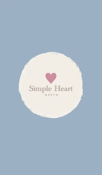 [LINE着せ替え] Simple Heart Blue -MEKYM- 20の画像1
