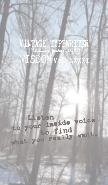 [LINE着せ替え] VINTAGE TYPEWRITER WISDOM Vol.LXXXIの画像1