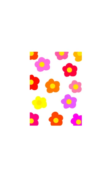 [LINE着せ替え] お花がいっぱい/暖色の画像1