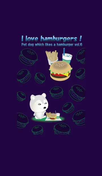 [LINE着せ替え] ハンバーガーが好きな愛犬 [着せかえ06]の画像1