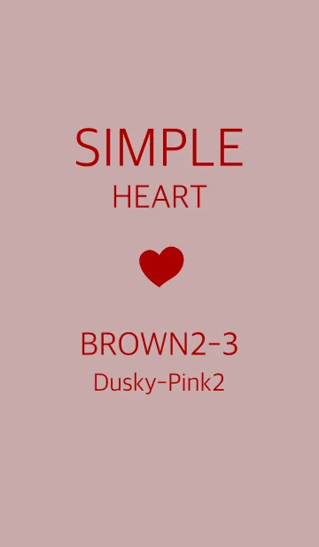 [LINE着せ替え] シンプルハート ブラウン2-3 くすみピンク2の画像1
