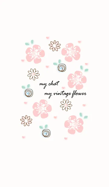 [LINE着せ替え] My chat my vintage flower 24の画像1