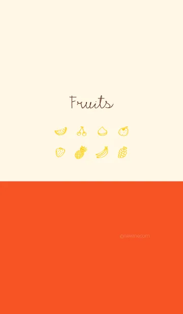 [LINE着せ替え] Fruits orange yellowの画像1