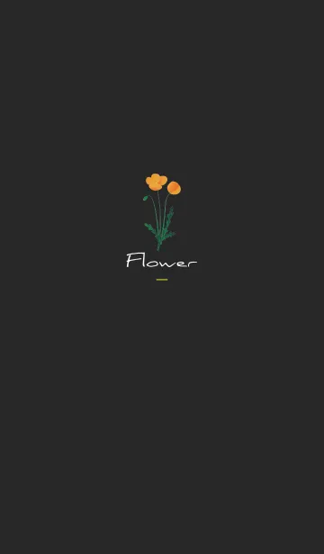 [LINE着せ替え] 黒と黄色 : Flowerの画像1