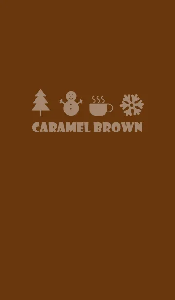 [LINE着せ替え] Caramel Brown Winter Theme (JP)の画像1