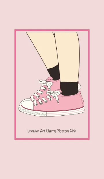 [LINE着せ替え] Sneaker Art Cherry Blossom Pinkの画像1