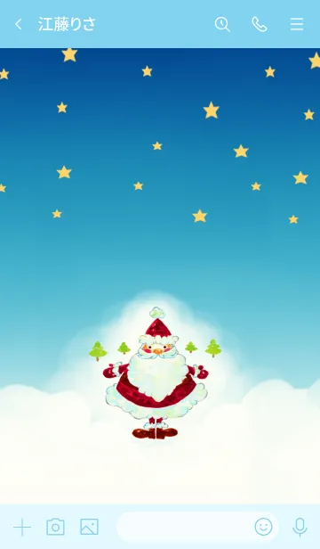 [LINE着せ替え] ほんわかクリスマス☆サンタクロースの画像3