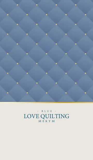 [LINE着せ替え] LOVE QUILTING -DUSKY BLUE- 10の画像1