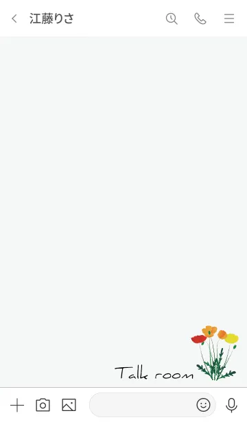 [LINE着せ替え] グレー : Flowerの画像3