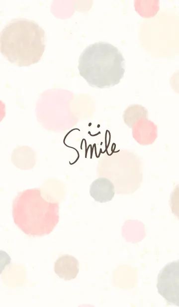 [LINE着せ替え] 丸 水彩 ピンク18の画像1