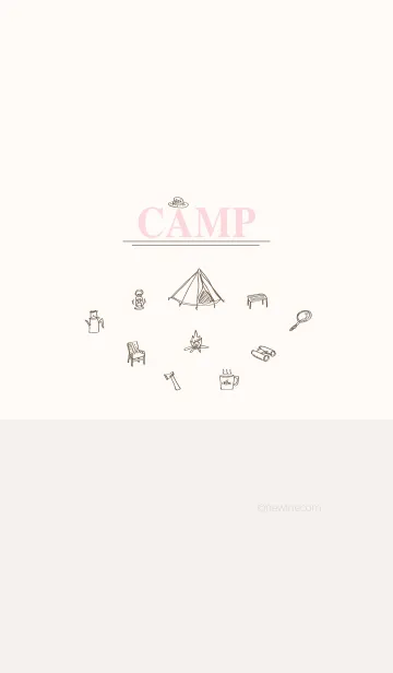 [LINE着せ替え] CAMP pink beigeの画像1