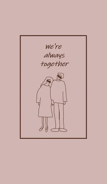 [LINE着せ替え] We're always together / dusypink brownの画像1