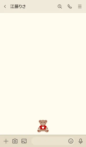 [LINE着せ替え] テディベア【赤Tシャツ】の画像3