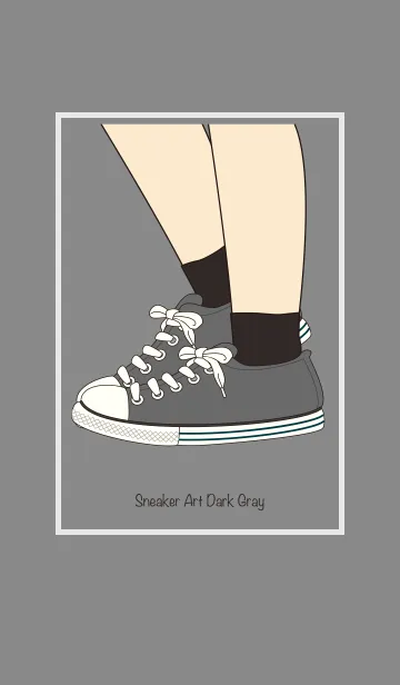 [LINE着せ替え] Sneaker Art Dark Grayの画像1