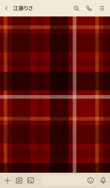 [LINE着せ替え] チェック柄ファブリック5の画像3