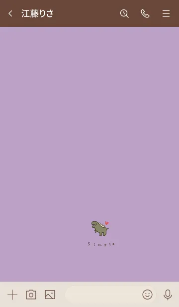 [LINE着せ替え] くすみパープルとゆる恐竜。の画像3