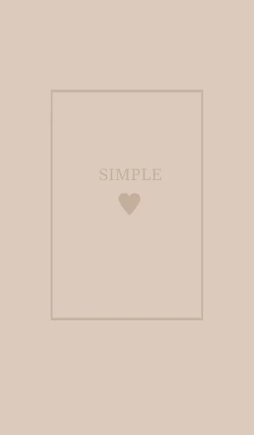 [LINE着せ替え] 大人のシンプルハート =chocolate beige=の画像1