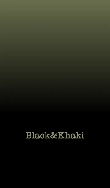 [LINE着せ替え] シンプル カーキと黒 ロゴ無し No.6-6の画像1