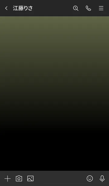 [LINE着せ替え] シンプル カーキと黒 ロゴ無し No.6-6の画像3