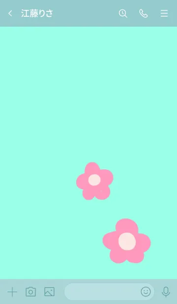 [LINE着せ替え] ピンクの花の画像3