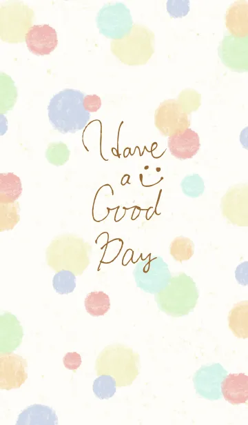 [LINE着せ替え] スマイル6 大人水彩水玉24の画像1