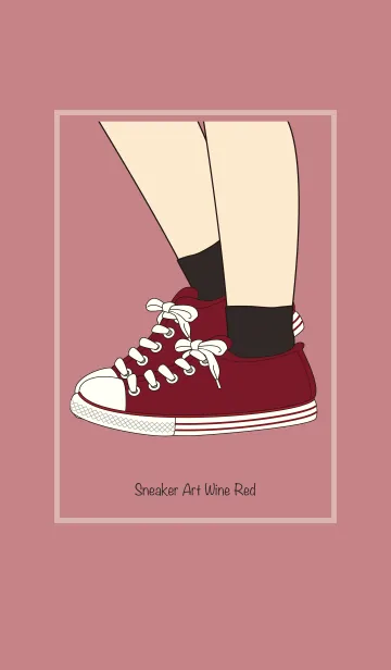 [LINE着せ替え] Sneaker Art Wine Redの画像1