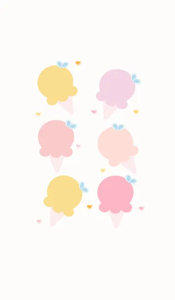 [LINE着せ替え] Cute ice-cream theme 90の画像1