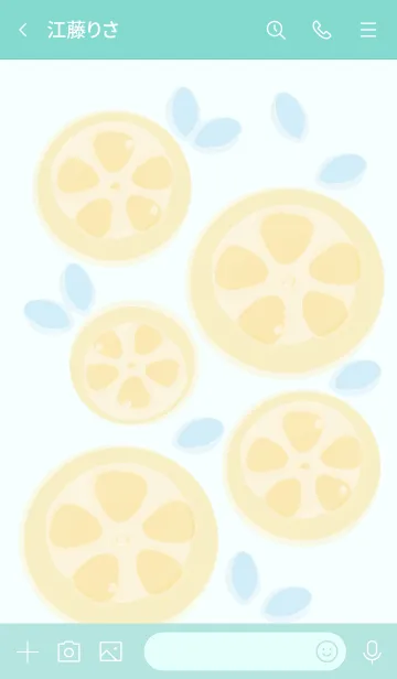 [LINE着せ替え] Sliced lemon theme 58の画像3